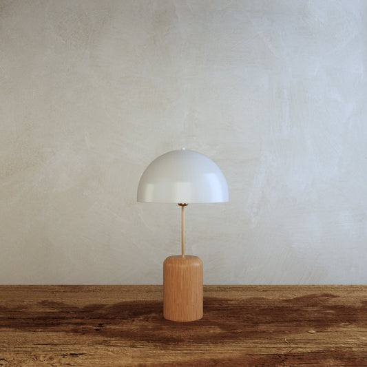 Kroki Table Lamp by Residence Supply with a sleek modern design and a textured white ceramic base.