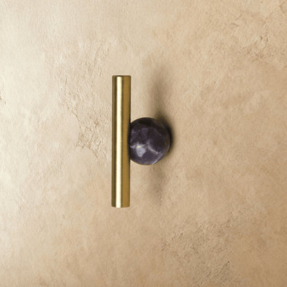 Crystal knob and pull bar from Residence Supply, decorative cabinet hardware for home furniture and kitchen cabinets.