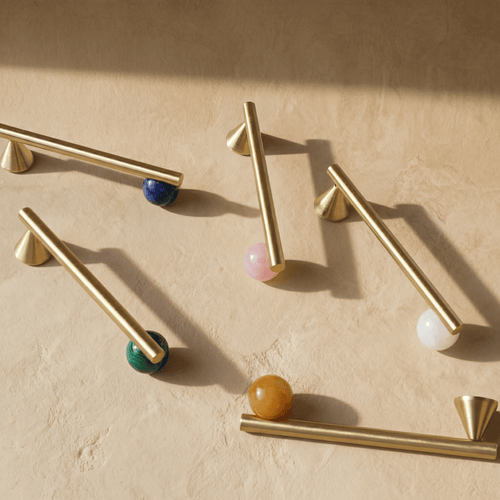 Crystal knob and pull bar from Kwam by Residence Supply, featuring clear glass design for cabinet hardware in home and garden.
