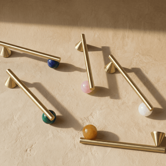Crystal knob and pull bar from Kwam by Residence Supply, featuring clear glass design for cabinet hardware in home and garden.