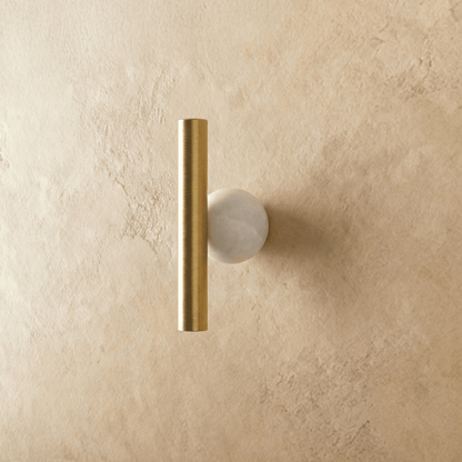 Crystal knob and pull bar from Kwam, stylish cabinet hardware for home and garden furniture.