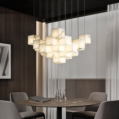 Kybos Alabaster Chandelier Light - Nuvé