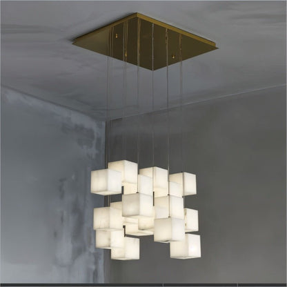 Kybos Alabaster Chandelier Light - Nuvé