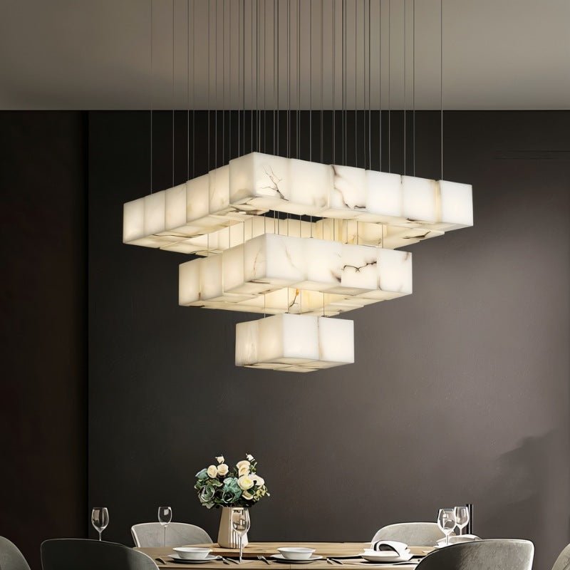 Kybos Alabaster Chandelier Light - Nuvé