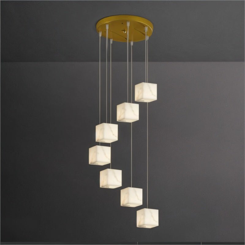 Kybos Alabaster Chandelier Light - Nuvé