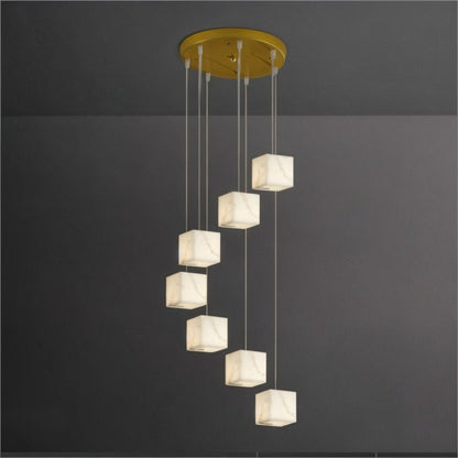 Kybos Alabaster Chandelier Light - Nuvé
