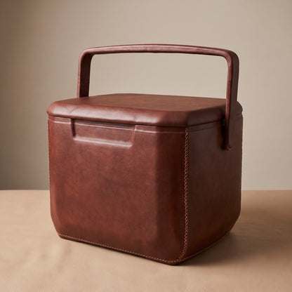 Picnic | Small Leather Cooler with Handle (10Q)