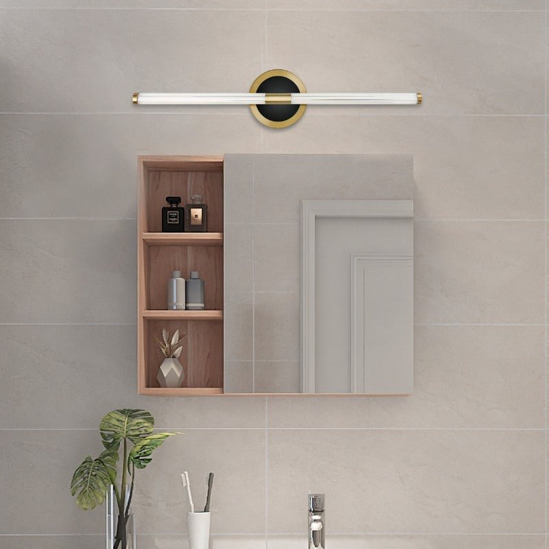 Lacto Wall Lamp by Residence Supply featuring a modern design with a sleek, minimalist metal frame and soft lighting.