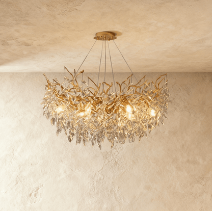 Elegant Lamean Crystal Chandelier by Residence Supply featuring cascading crystal tiers and a polished metal frame.
