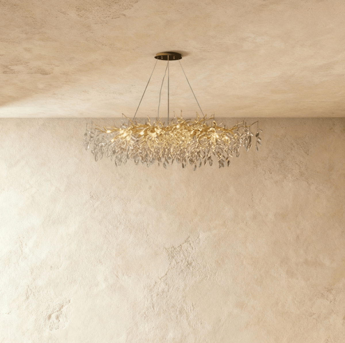 Elegant Lamean Crystal Chandelier by Residence Supply with sparkling crystal drops and intricate metal framework.