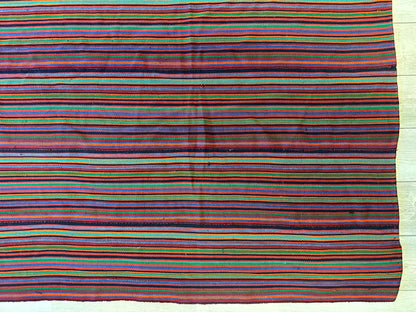 Large Antique Persian Square Rug Jajim Design 9 x 9 Ft - Nuvé