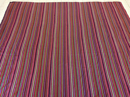 Large Antique Persian Square Rug Jajim Design 9 x 9 Ft - Nuvé