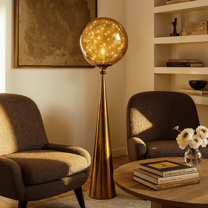 Residence Supply Lava Floor Lamp with flowing molten lava effect and sleek black base, ideal for modern interior decor.
