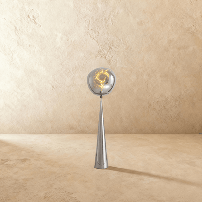 Residence Supply lava floor lamp with flowing molten lava design and sleek base, ideal for modern living room decor.