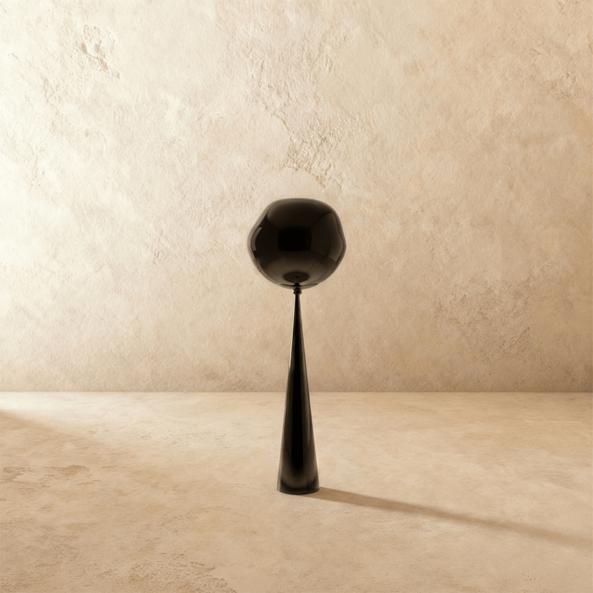 Residence Supply lava floor lamp with flowing molten lava design and sleek black base, perfect for modern living rooms.