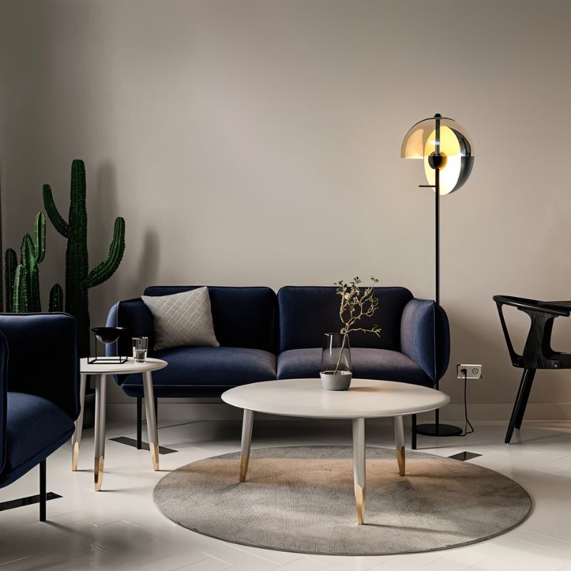 Modern Layers Floor Lamp by Residence Supply with layered, geometric design and sleek metal finish, ideal for living room or office lighting.
