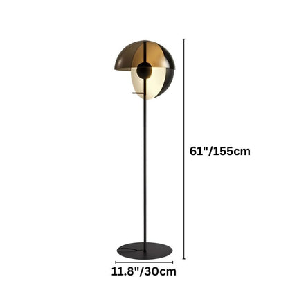 Modern Layers Floor Lamp by Residence Supply featuring stacked, layered design with a sleek metal finish and warm lighting.