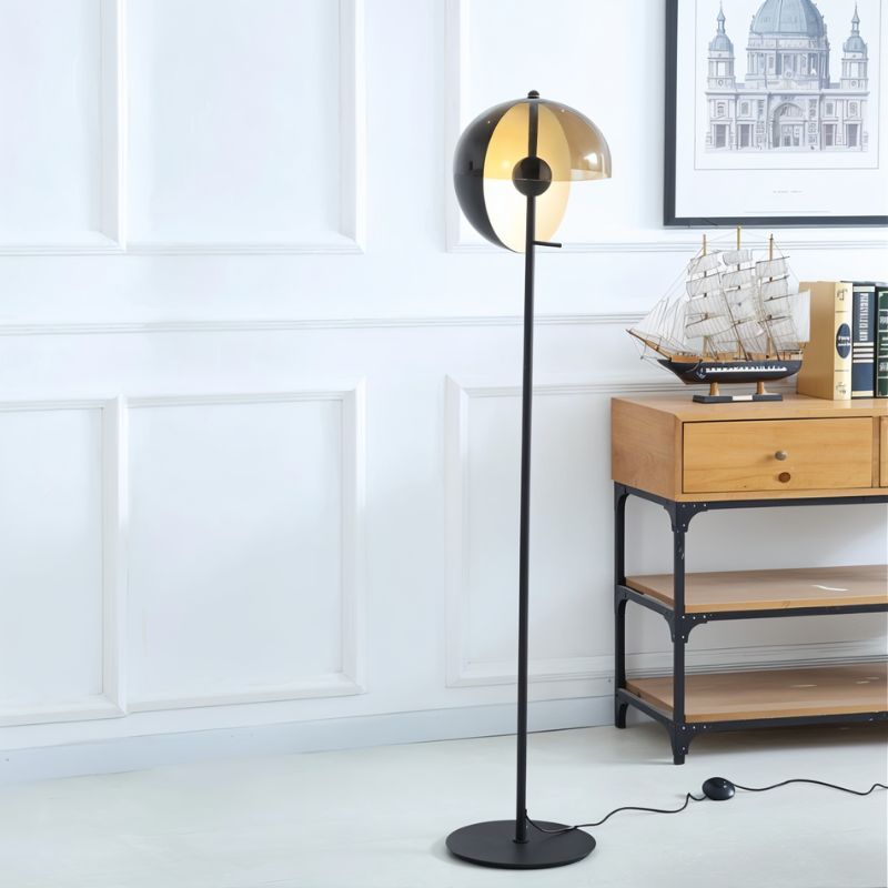 Modern Layers Floor Lamp by Residence Supply with stacked circular shades and sleek metal stand for stylish illumination.