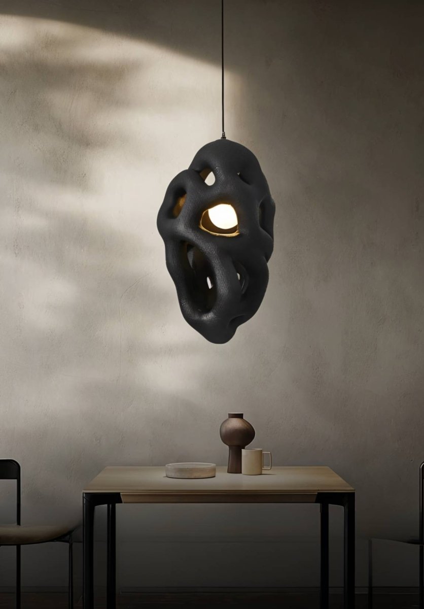 Lehota Pendant Light by Residence Supply hanging from ceiling with a modern design and warm lighting.
