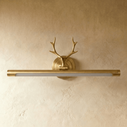 Modern Leios Wall Lamp by Residence Supply with sleek metal finish and minimalist design, mounted on a wall.