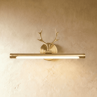 Leios wall lamp by Residence Supply, featuring a modern design with a sleek metal finish and a mounted light fixture.