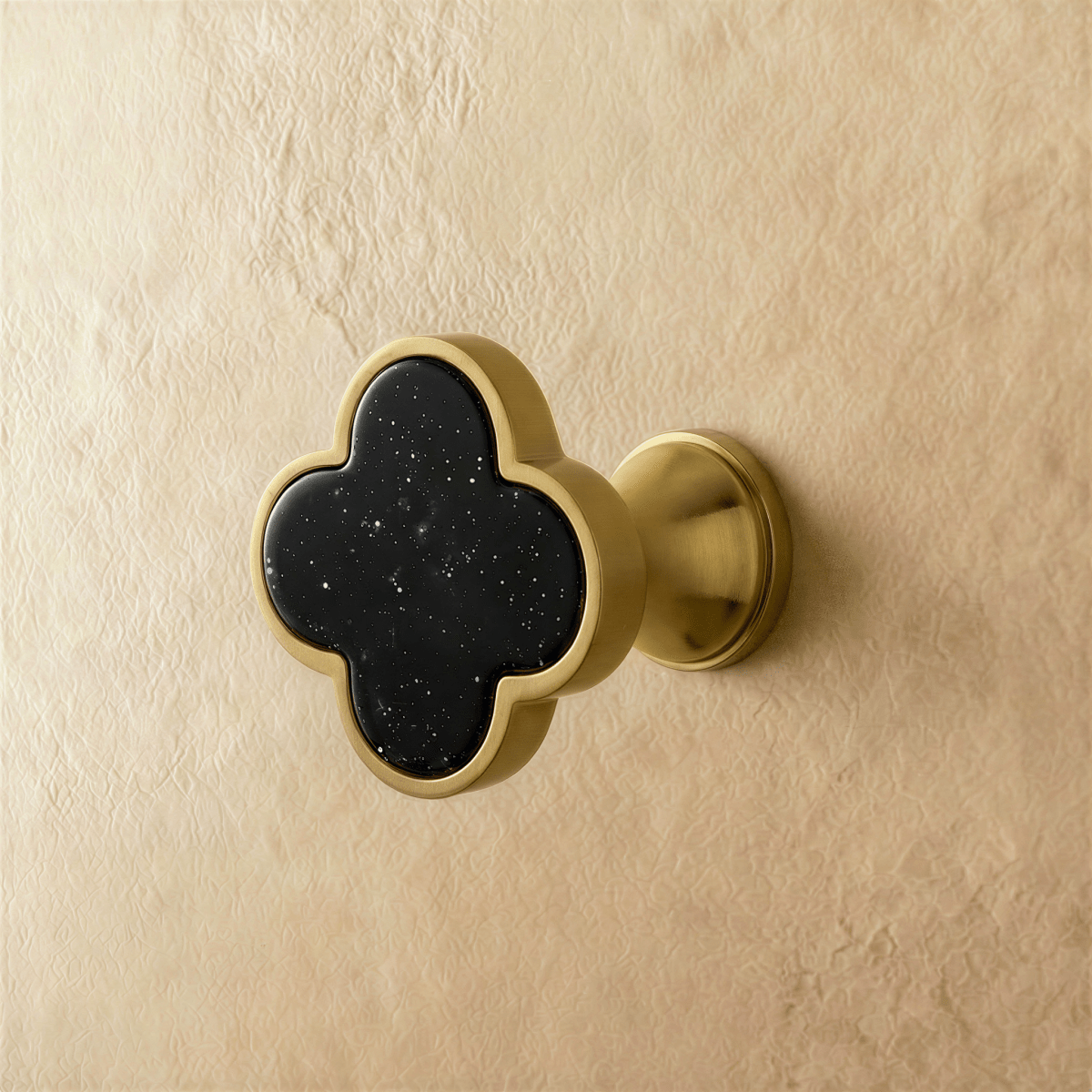 Brass Leto knob from Residence Supply, cabinet hardware with a smooth, rounded design, suitable for kitchen or bathroom cabinets.