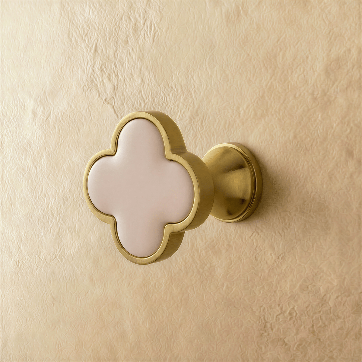 Brass Leto knob by Residence Supply, sleek cabinet hardware with a polished finish for modern kitchen or bathroom cabinets.