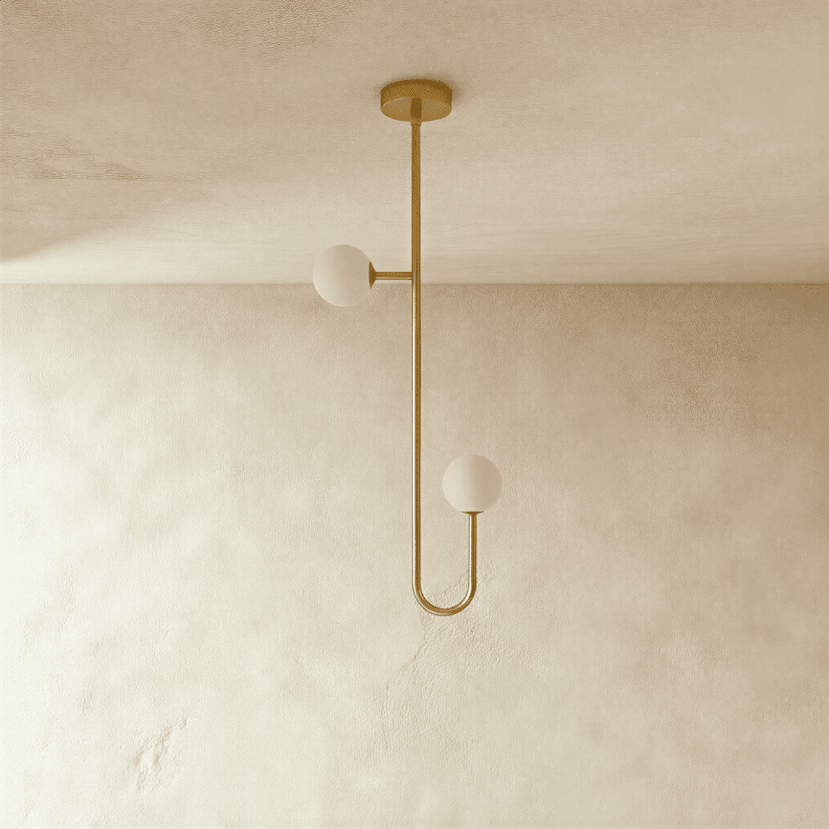 Lexto Indoor Chandelier by Residence Supply with multiple glass globes and modern design, hanging from a ceiling fixture.