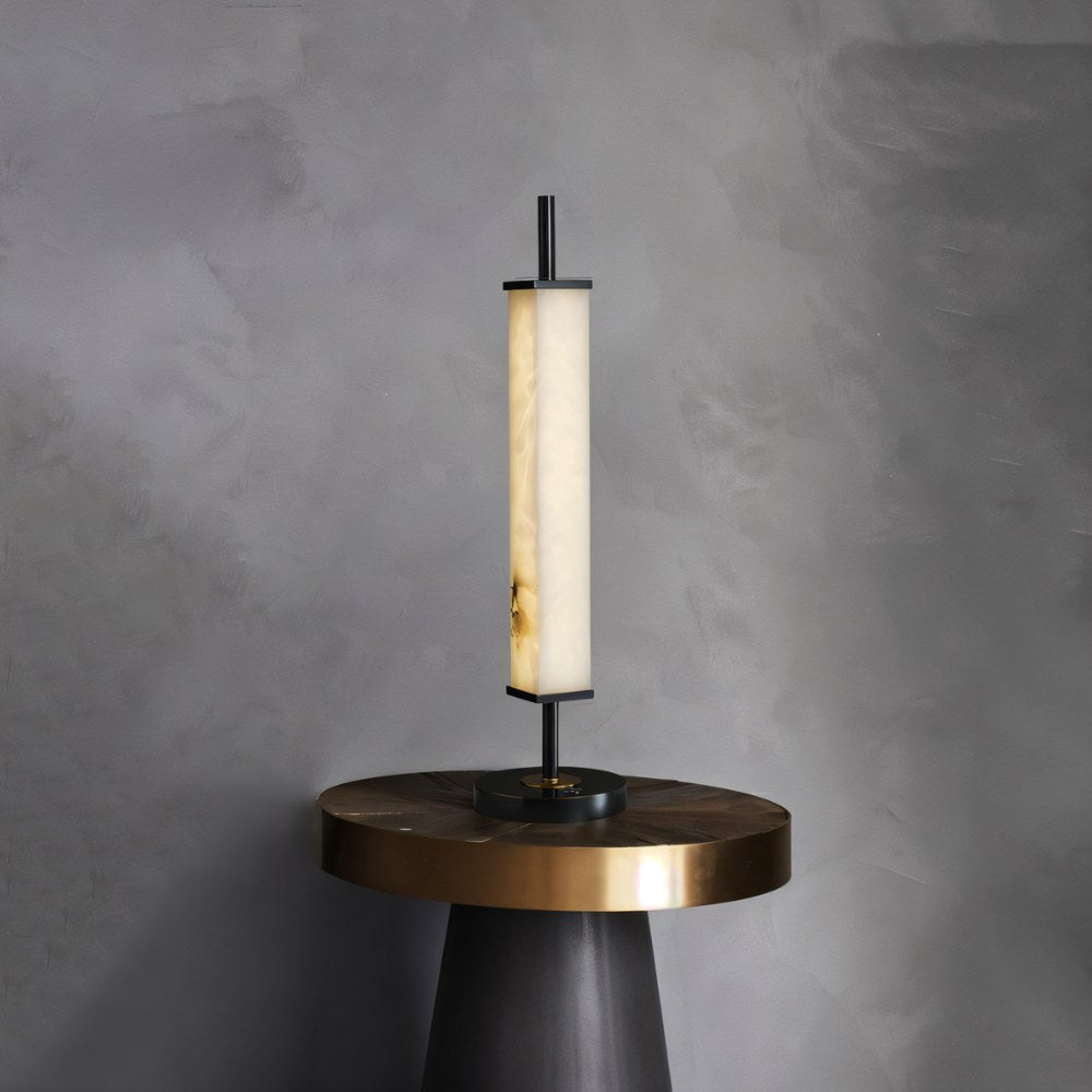 Lifang table lamp by Residence Supply with a modern design, featuring a sleek base and a fabric lampshade.