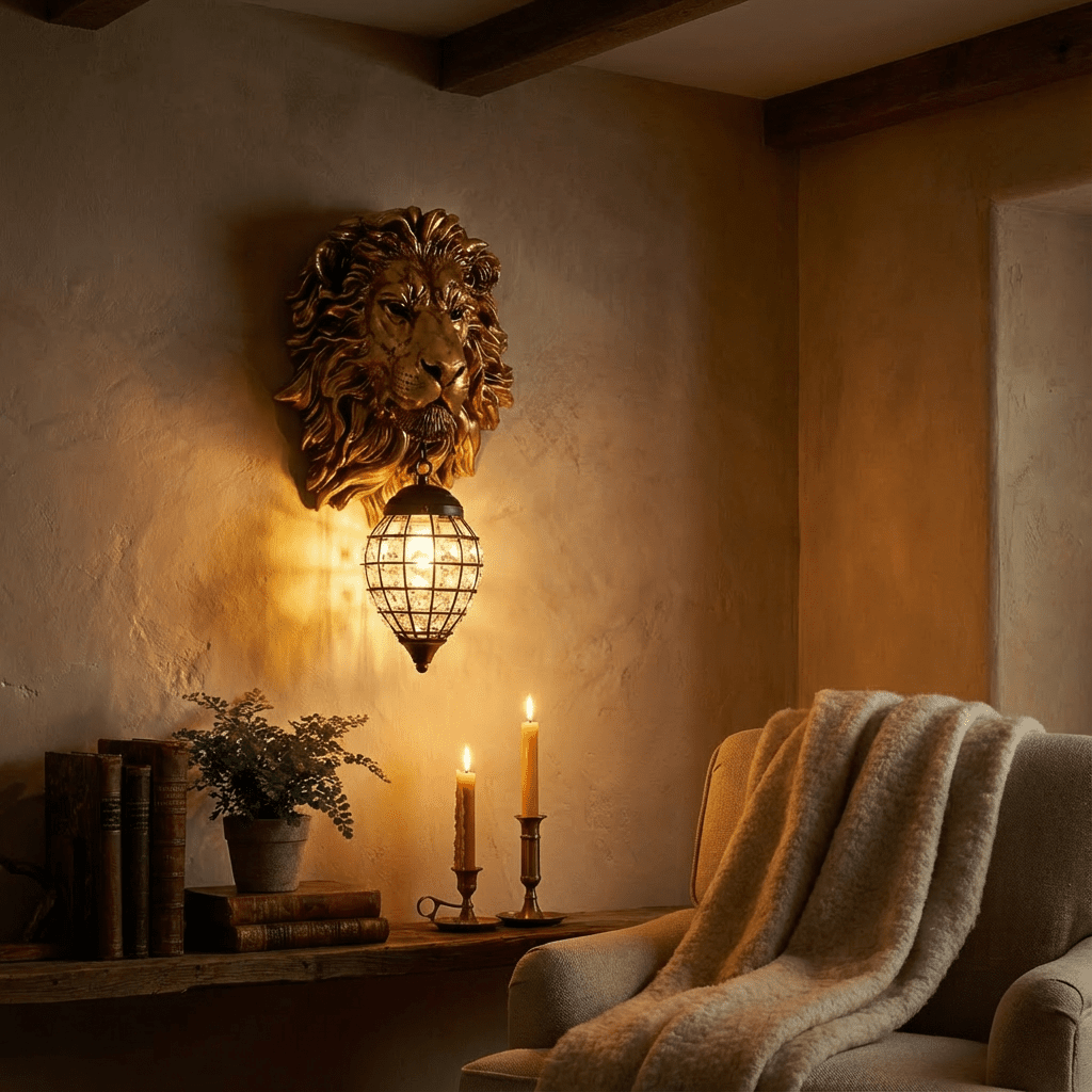 Lion Head Wall Lamp - Nuvé