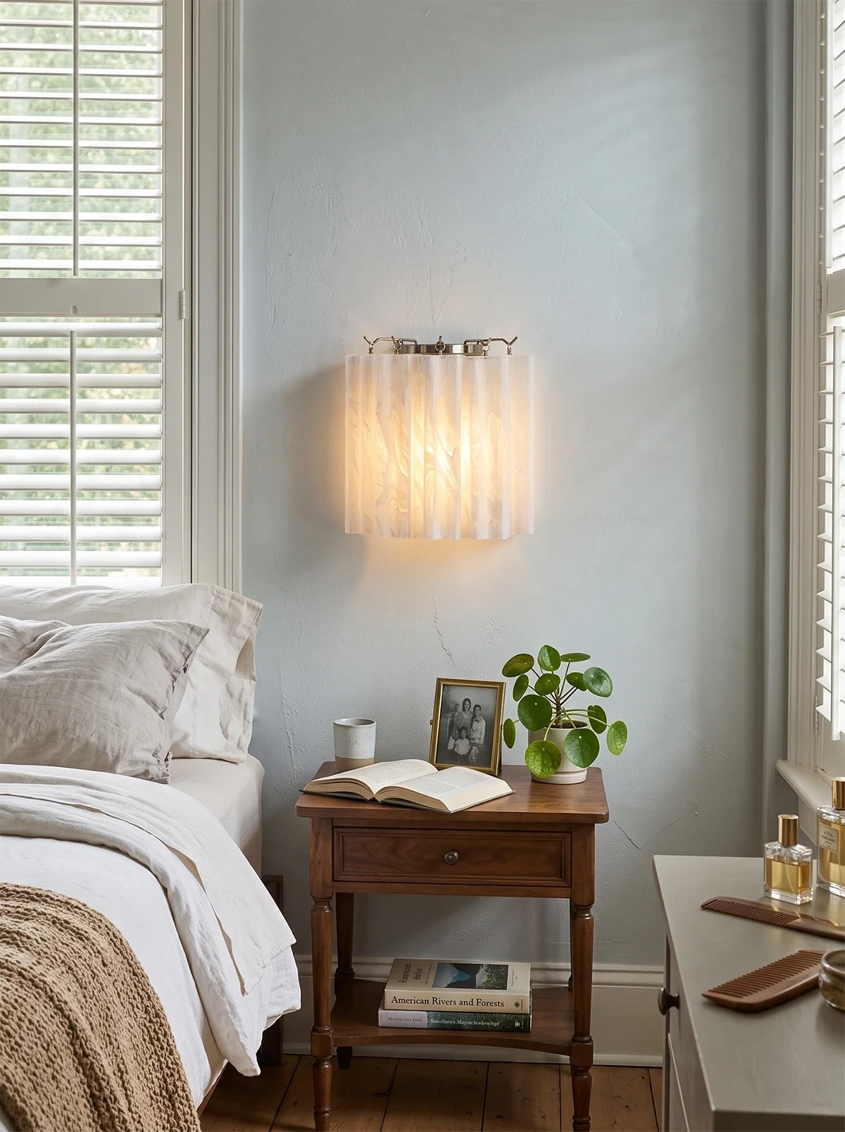Lorelei Rippled Glass Curtain Wall Sconce