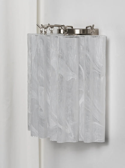 Lorelei Rippled Glass Curtain Wall Sconce