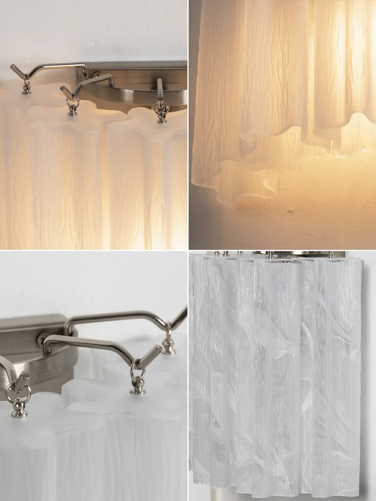 Lorelei Rippled Glass Curtain Wall Sconce