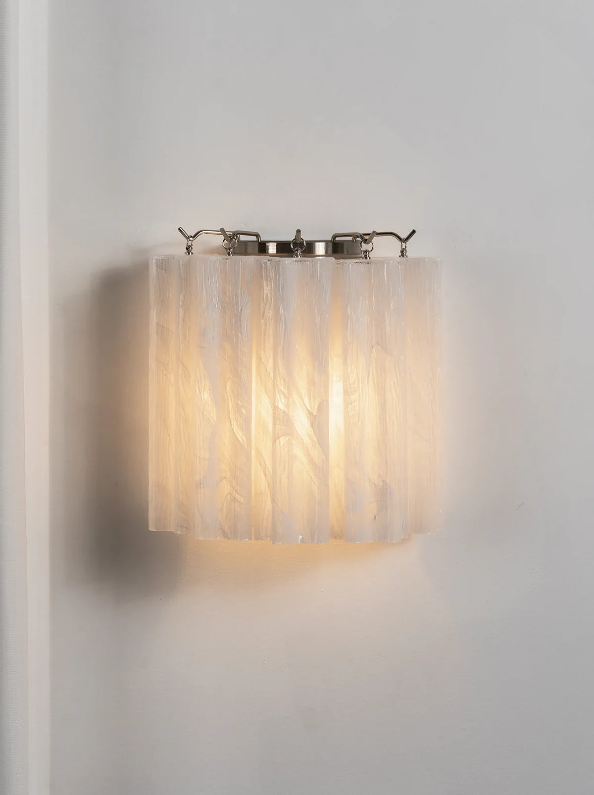 Lorelei Rippled Glass Curtain Wall Sconce