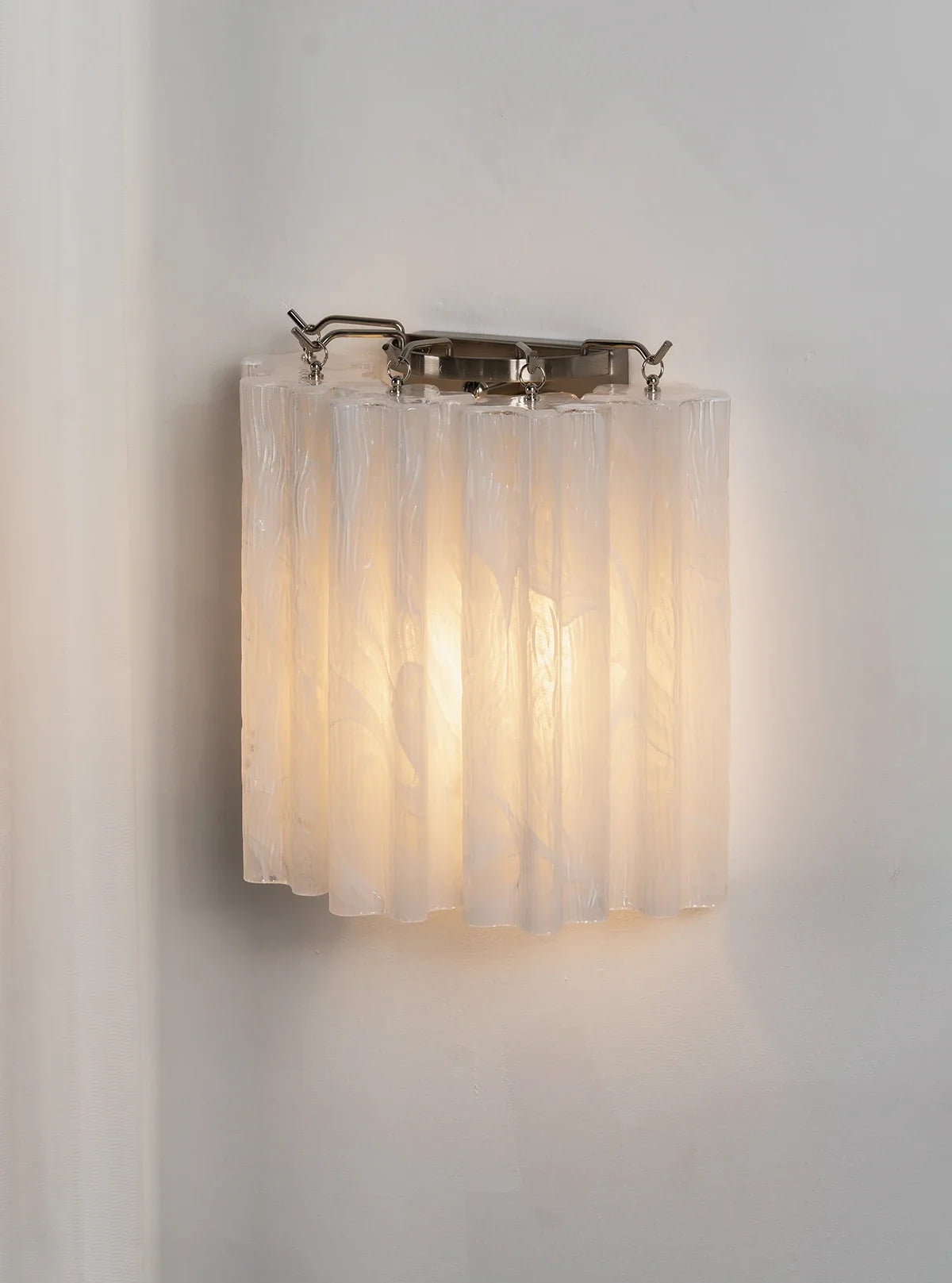Lorelei Rippled Glass Curtain Wall Sconce