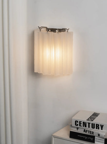 Lorelei Rippled Glass Curtain Wall Sconce