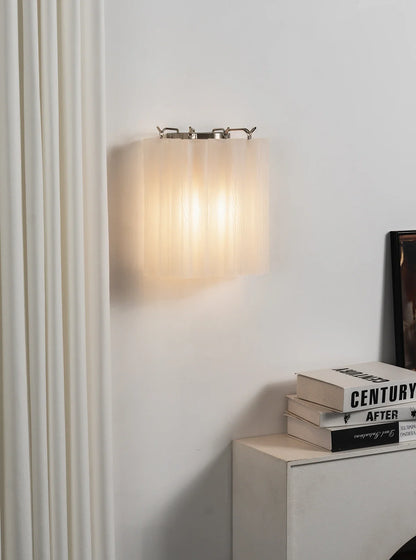 Lorelei Rippled Glass Curtain Wall Sconce