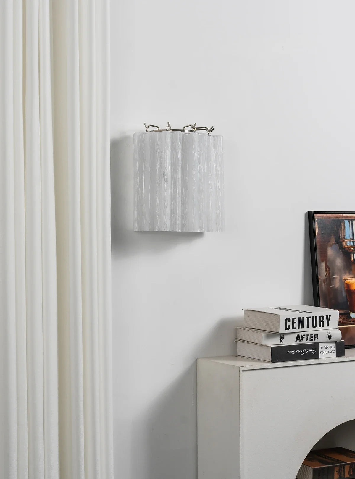 Lorelei Rippled Glass Curtain Wall Sconce