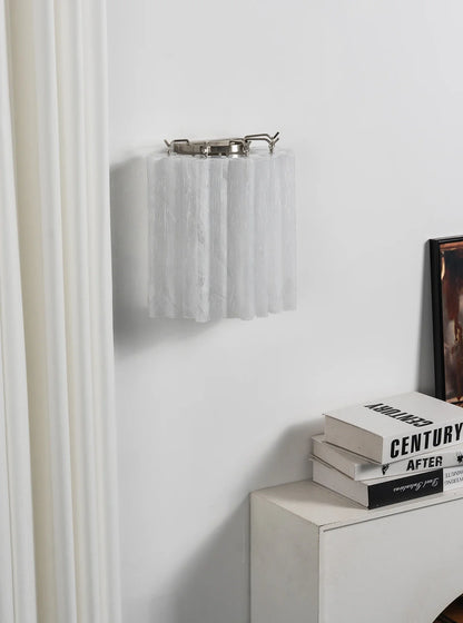Lorelei Rippled Glass Curtain Wall Sconce