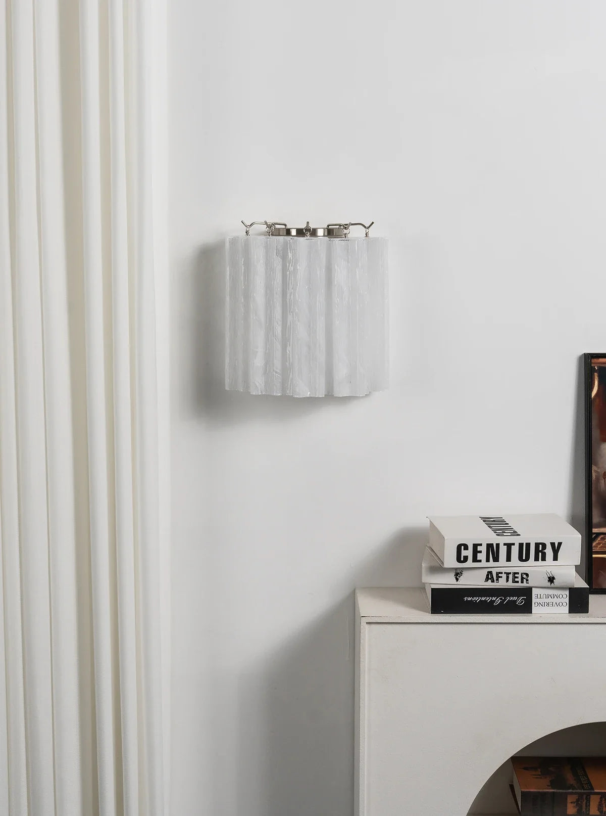 Lorelei Rippled Glass Curtain Wall Sconce