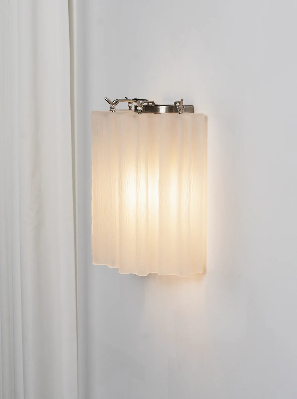 Lorelei Rippled Glass Curtain Wall Sconce