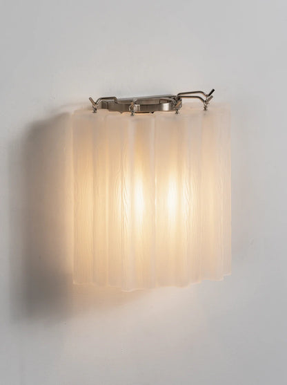 Lorelei Rippled Glass Curtain Wall Sconce