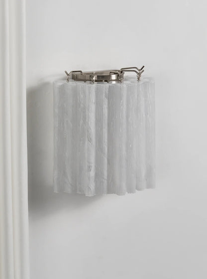Lorelei Rippled Glass Curtain Wall Sconce