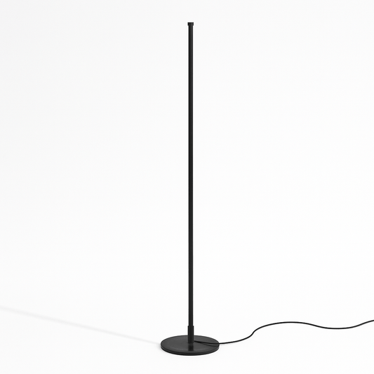 Modern Lotif Floor Lamp by Residence Supply with a sleek metal stand and fabric shade, ideal for living rooms or offices.