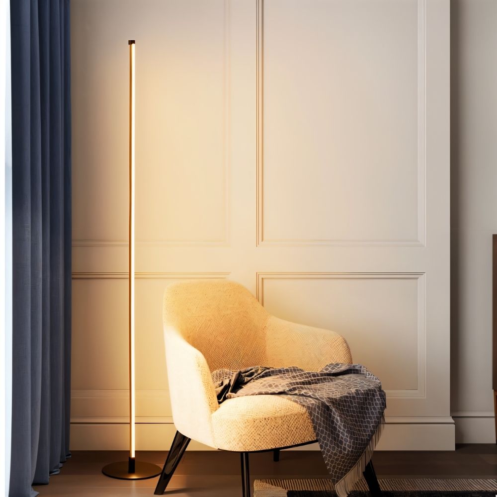 Residence Supply Lotif Floor Lamp with sleek metal stand and fabric shade for modern home lighting.