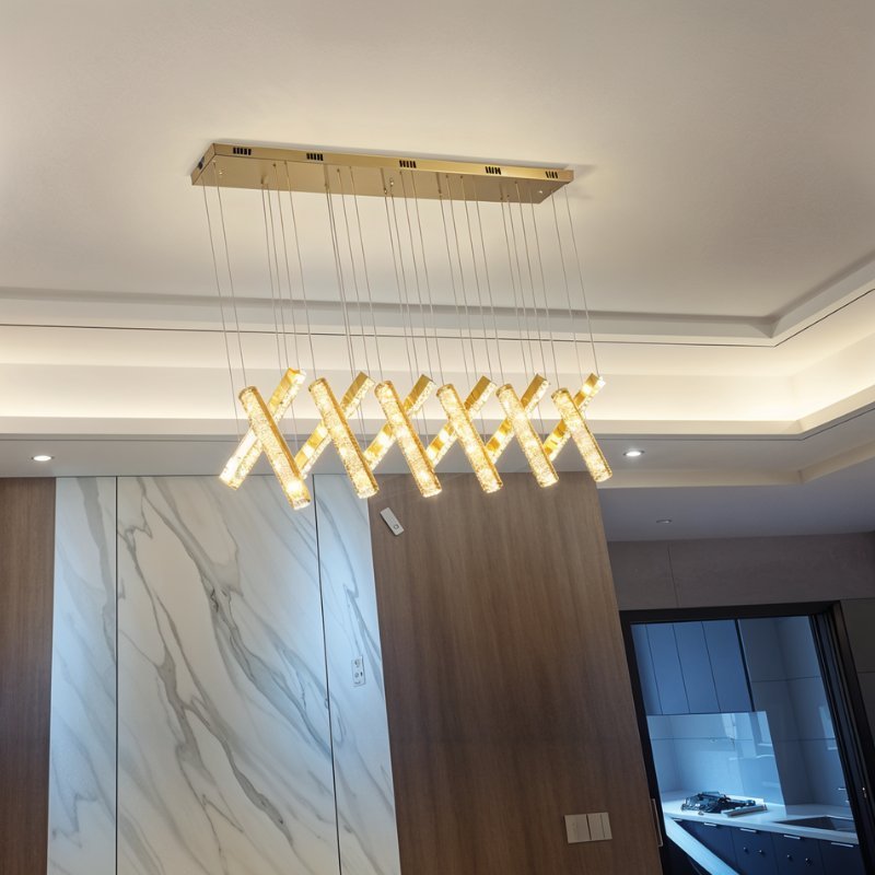 Elegant Lucente chandelier by Residence Supply showcasing crystal accents and a sleek modern design.