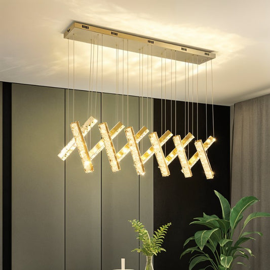 Elegant Lucente Chandelier by Residence Supply featuring crystal accents and a modern design for upscale interior lighting.