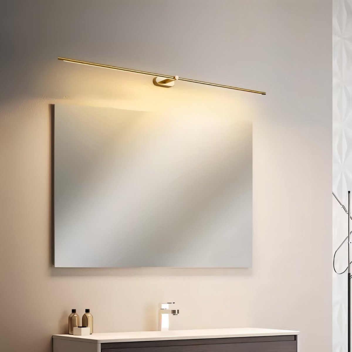 Lumer wall lamp by Residence Supply with a sleek modern design and warm lighting, mounted on a wall for ambient illumination.