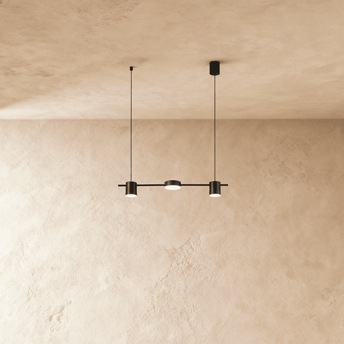Elegant Lumina Luxe Chandelier by Residence Supply with crystal accents and modern design, hanging from a high ceiling.