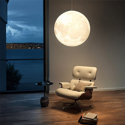 Residence Supply lunar pendant light hanging fixture with a sleek, modern design for stylish interior lighting.
